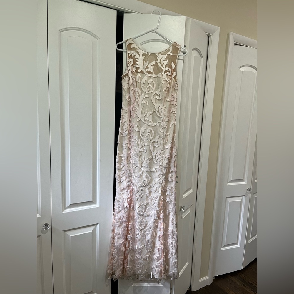 Ralph Lauren Evening white/light pink dress. Size 4